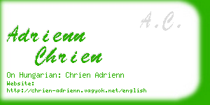 adrienn chrien business card